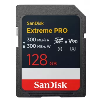 Flash memory SanDisk Extreme PRO 128 GB SDXC UHS-II Model SDSDXDM-128G-GN4IN