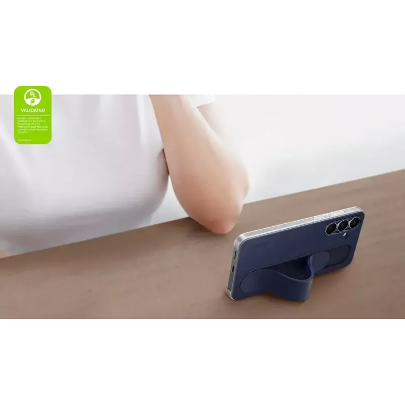 Etui stojące z uchwytem Samsung do Galaxy S25 FE — białe, podstawka na biurko