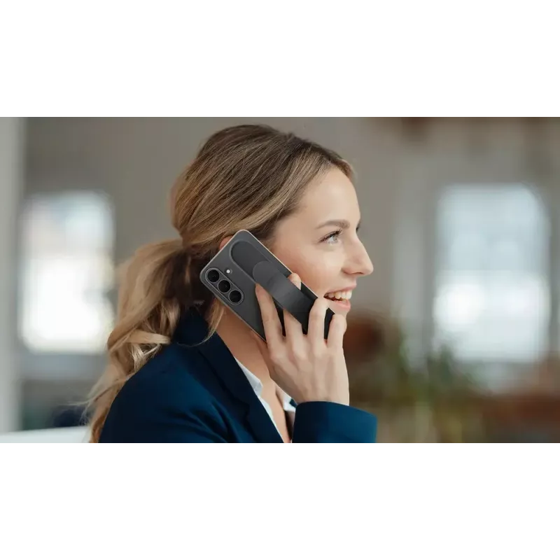 Etui stojące z uchwytem Samsung do Galaxy S25 FE — białe, podstawka na biurko