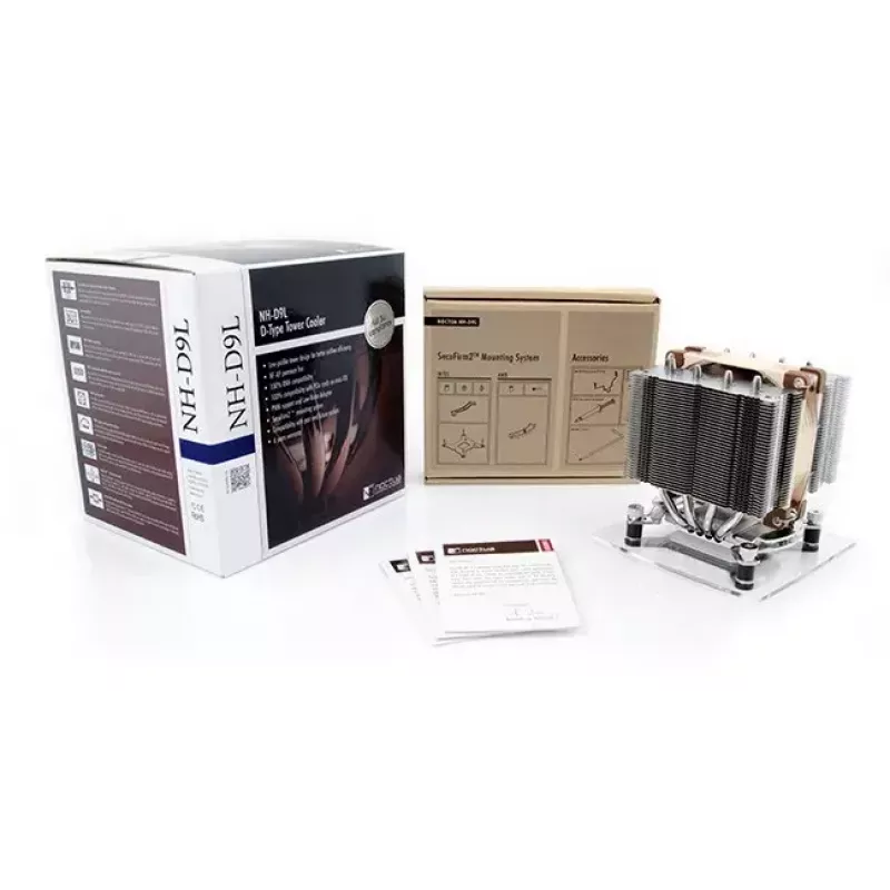 Chłodzenie CPU Noctua NH-D9L, wentylator 92 mm, radiator 95×95×110 mm, 2000 obr./min, przepływ powietrza 78,9 m³/h, kompatybilny z AM4/AM5/LGA115x/LGA1200/LGA1700