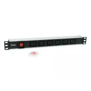 Equip 333319 jednostka dystrybucji zasilania (PDU) 6 gniazd AC 1U Czarny