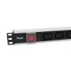 Equip 333319 jednostka dystrybucji zasilania (PDU) 6 gniazd AC 1U Czarny