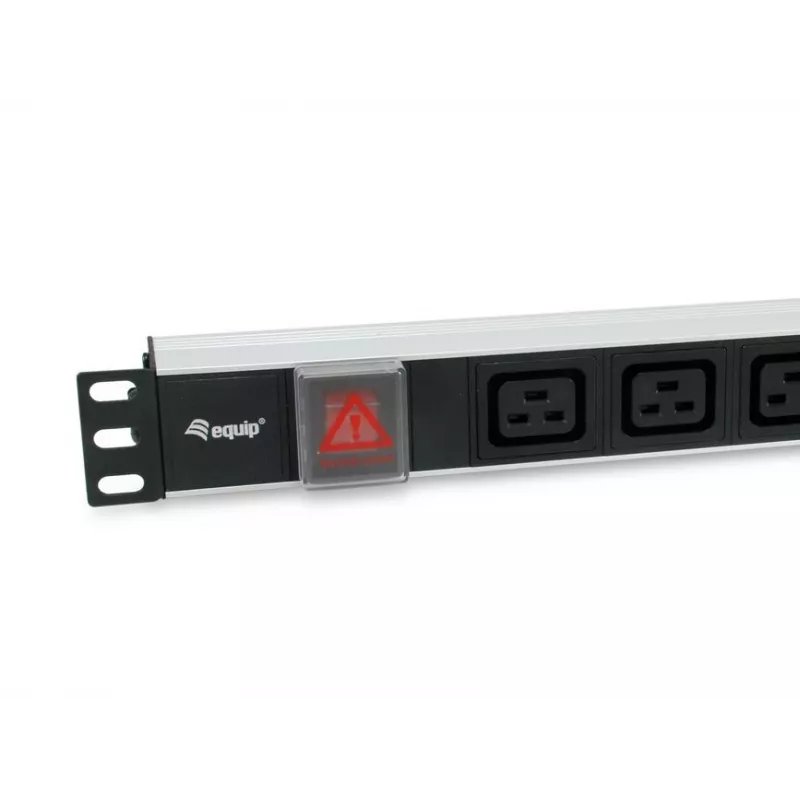 Equip 333319 jednostka dystrybucji zasilania (PDU) 6 gniazd AC 1U Czarny
