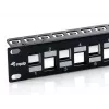 Equip 24-Port Keystone Cat.6A Shielded Patch Panel, Czarny
