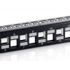 Equip 24-Port Keystone Cat.6A Shielded Patch Panel, Czarny