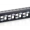 Equip 24-Port Keystone Cat.6A Shielded Patch Panel, Czarny