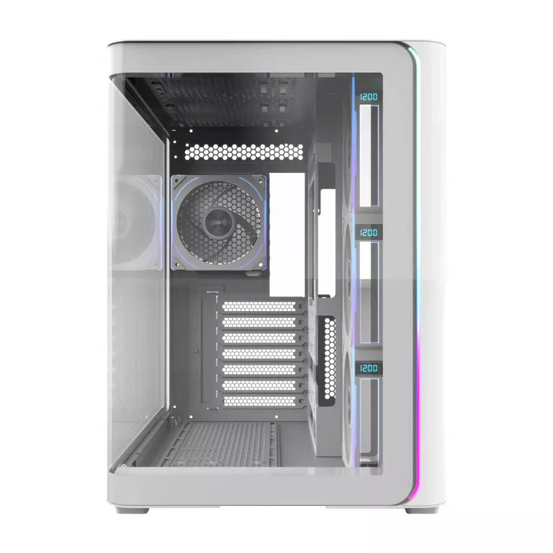 Obudowa FSP M580-WP Plus Midi Tower mITX, mATX Biała ARGB, Midi Tower, PC, Biały, ATX, micro ATX, Mini-ITX, Szkło, SPCC, 16 cm