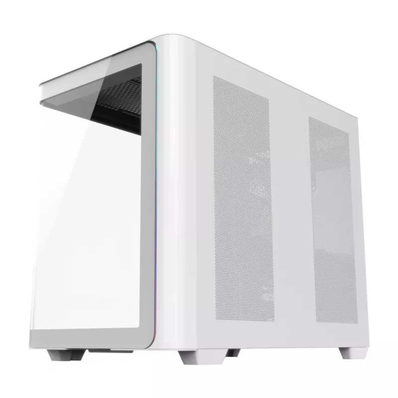 Obudowa FSP M580-WP Plus Midi Tower mITX, mATX Biała ARGB, Midi Tower, PC, Biały, ATX, micro ATX, Mini-ITX, Szkło, SPCC, 16 cm