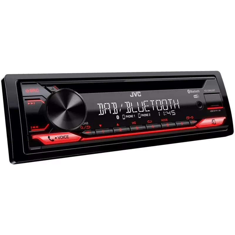 Odbiornik samochodowy JVC KD-DB622BT Czarny 200 W Bluetooth