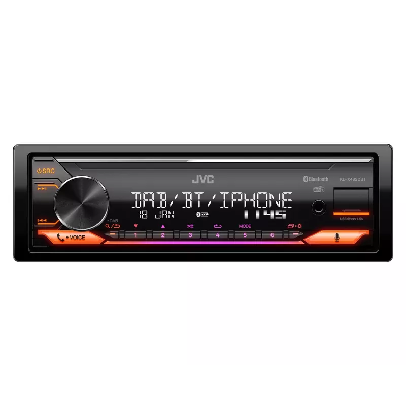 JVC KD-X482DBT Czarny 200 W Bluetooth