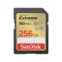 Karta pamięci flash SDXC SANDISK UHS-I Extreme 256 GB — odczyt 180 MB/s, zapis 130 MB/s, U3/V30, Klasa 10