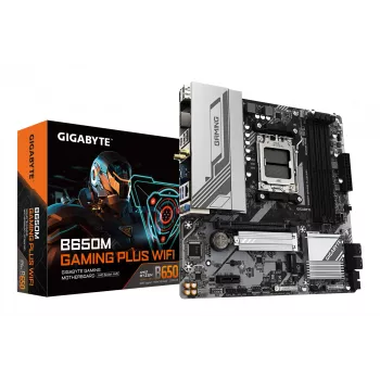 Płyta główna GIGABYTE B650M GAMING PLUS WIFI - AMD Ryzen 9000, 5+2+2 fazy VRM, do 8000MHz DDR5, 2xPCIe 4.0 M.2, 2.5GbE LAN, Wi-Fi 6E, USB 3.2 Gen 1