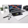 Kabel ładujący DIGITUS USB A - Lightning+micro B+Type-C M/M/M/M 15 cm, 3 w 1, bawełniany oplot, CE, czarny