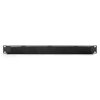 DIGITUS panel do zarządzania kablami ze szczotką 1U 44x483x11 mm, rozmiar szczotki 27x423 mm, kolor czarny (RAL 9005)