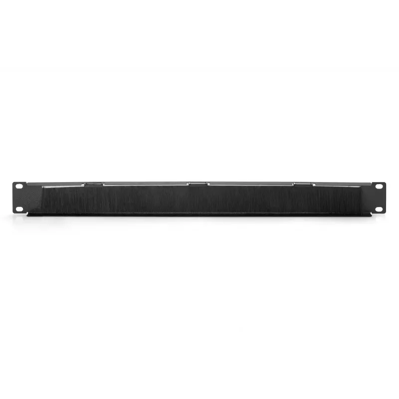 DIGITUS panel do zarządzania kablami ze szczotką 1U 44x483x11 mm, rozmiar szczotki 27x423 mm, kolor czarny (RAL 9005)