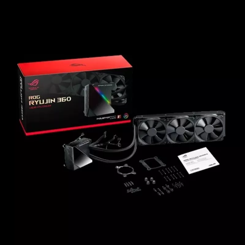 ASUS ROG RYUJIN 360 Procesor Chłodzenie cieczą All-in-one 12 cm Czarny 1 szt.