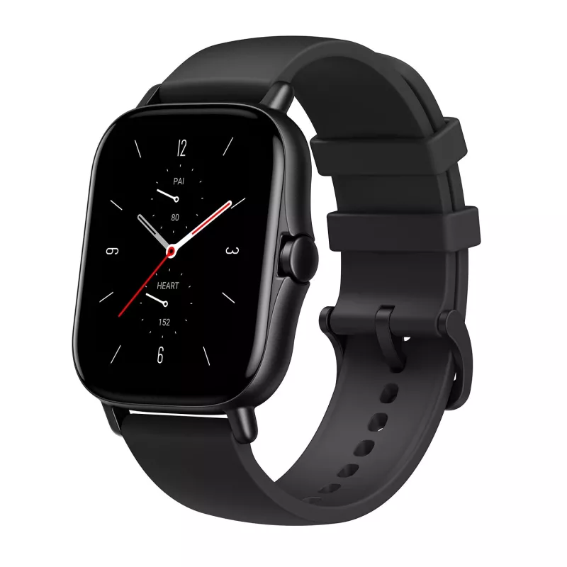 Amazfit GTS 2 4,19 cm (1,65 cala) AMOLED 43 mm Cyfrowy 348 x 442 pikseli Ekran dotykowy Czarny Wi-Fi GPS (satelitarny)