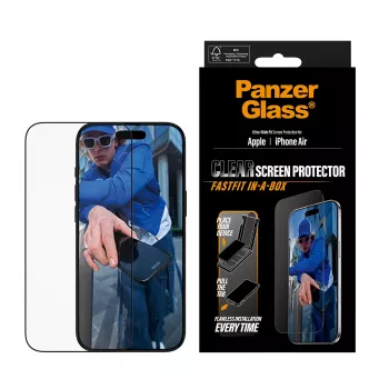 PanzerGlass ® Screen Protector iPhone Air | Ultra-Wide Fit z FASTFIT IN-A-BOX
