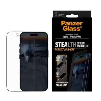 PanzerGlass ® Stealth Screen Protector iPhone 17 Pro | Ultra-Wide Fit z FASTFIT IN-A-BOX