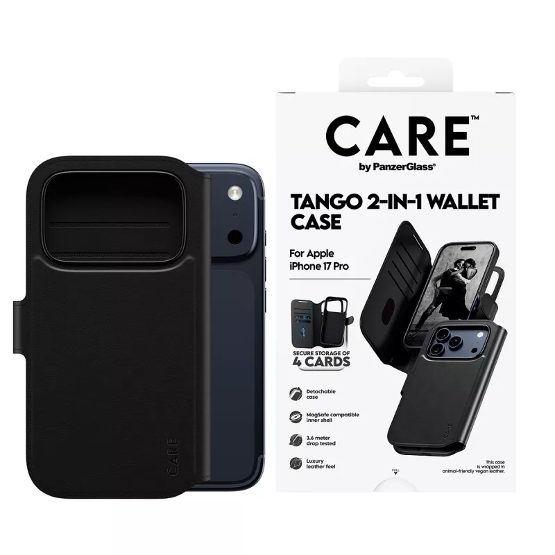 PanzerGlass CARE™ by ® Tango 2-w-1 etui-portfel z MagSafe iPhone 17 Pro