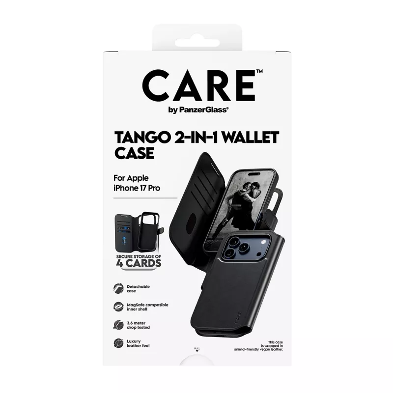PanzerGlass CARE™ by ® Tango 2-w-1 etui-portfel z MagSafe iPhone 17 Pro