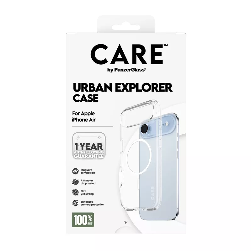 Etui PanzerGlass CARE by Flagship Case Transparent Urban Explorer White MagSafe iPhone 17 Air
