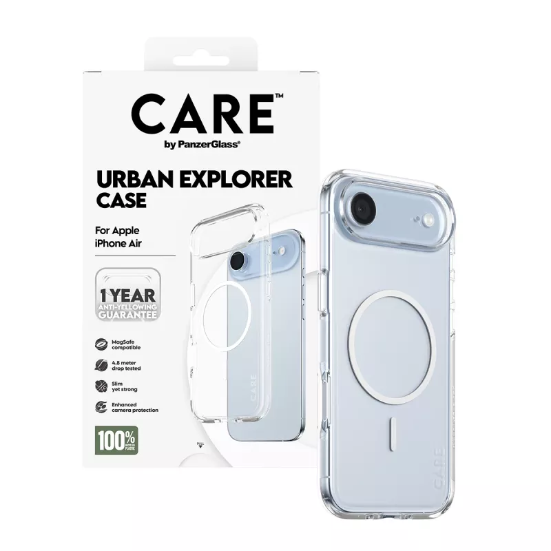 Etui PanzerGlass CARE by Flagship Case Transparent Urban Explorer White MagSafe iPhone 17 Air