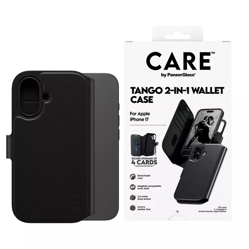 PanzerGlass CARE™ by ® Tango 2-w-1 Etui-portfel z MagSafe iPhone 17