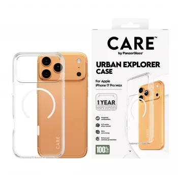 Etui PanzerGlass CARE by Flagship Case Transparent Urban Explorer White MagSafe iPhone 17 Pro Max