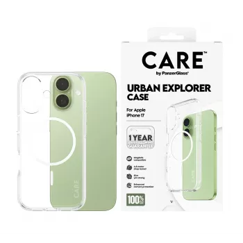 PanzerGlass CARE™ by ® Urban Explorer Case Transparent z Białą MagSafe iPhone 17