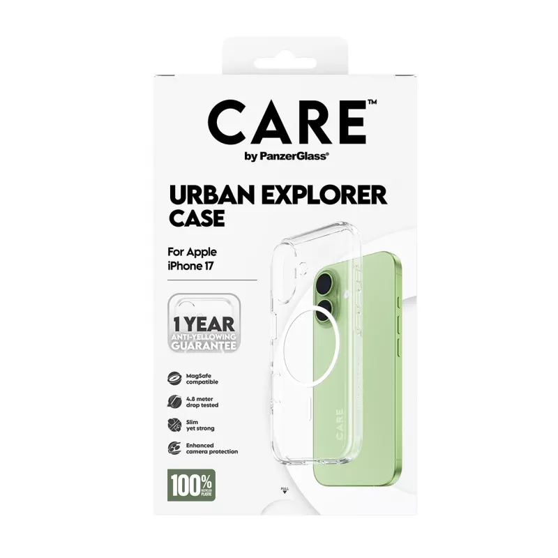 PanzerGlass CARE™ by ® Urban Explorer Case Transparent z Białą MagSafe iPhone 17