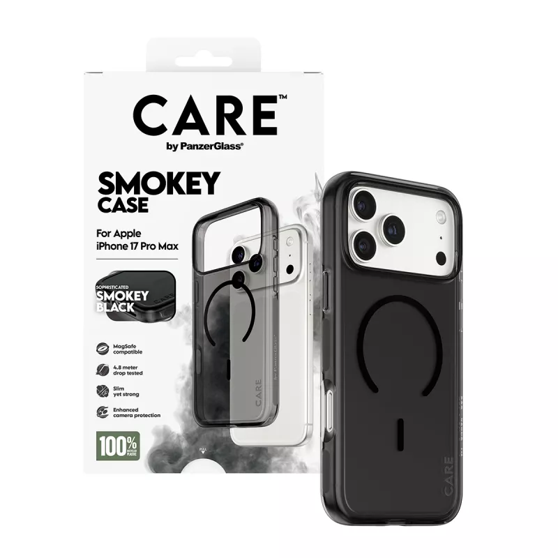PanzerGlass CARE™ by ® Urban Explorer Case Smokey w. Czarny MagSafe iPhone 17 Pro Max