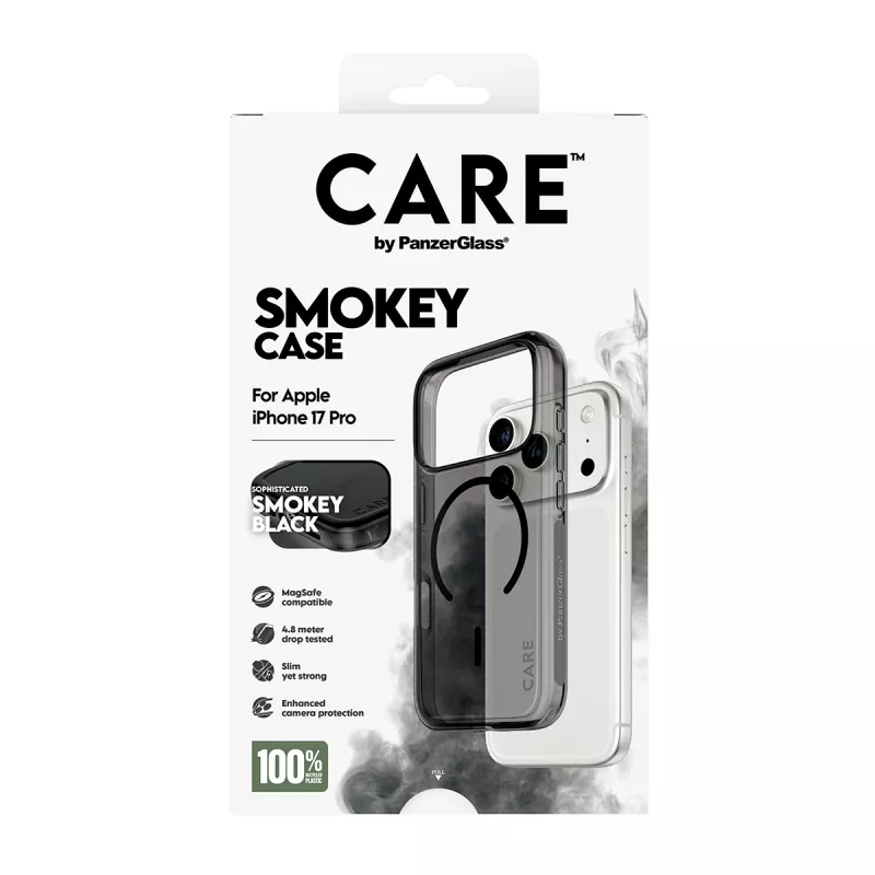 Etui ochronne PanzerGlass CARE™ Urban Explorer Smokey z czarnym MagSafe, do iPhone 17 Pro (TPU, czarny)