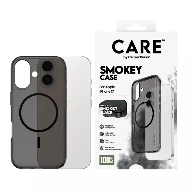 PanzerGlass CARE™ by ® Urban Explorer Case Smokey w. Czarny MagSafe iPhone 17
