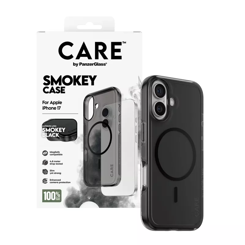 PanzerGlass CARE™ by ® Urban Explorer Case Smokey w. Czarny MagSafe iPhone 17