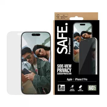 PanzerGlass SAFE. by ® 2-Way Privacy Ochrona ekranu iPhone 17 Pro | Ultra-Wide Fit z EasyAligner