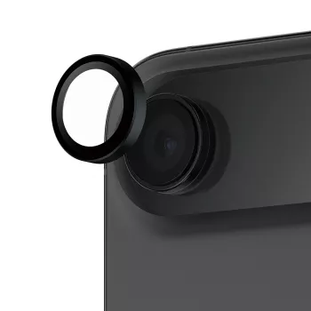 Ochrona obiektywu aparatu PanzerGlass Hoops dla iPhone Air — szkło hartowane, czarne, odporne na zarysowania i wstrząsy