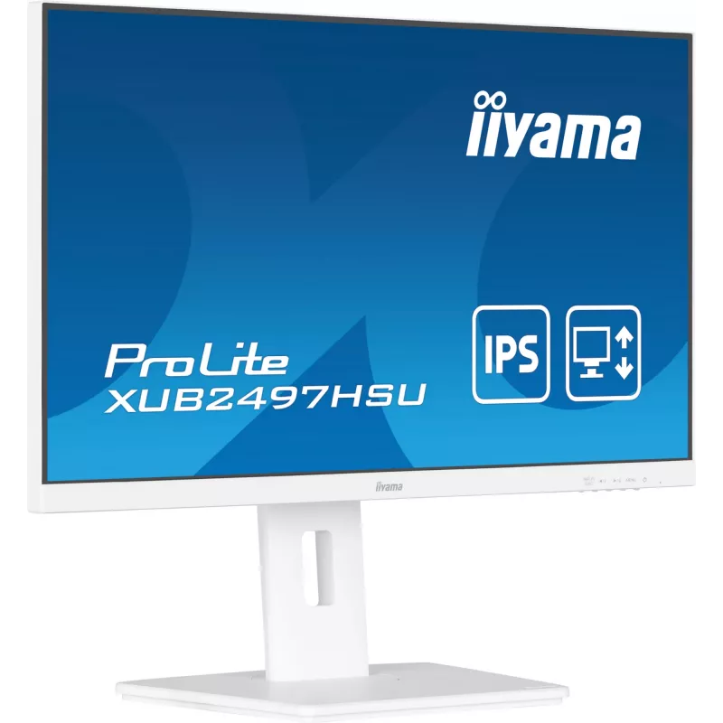 Monitor komputerowy iiyama ProLite XUB2497HSU-W2 60,5 cm (23,8 cala) 1920 x 1080 pikseli Full HD LED Biały