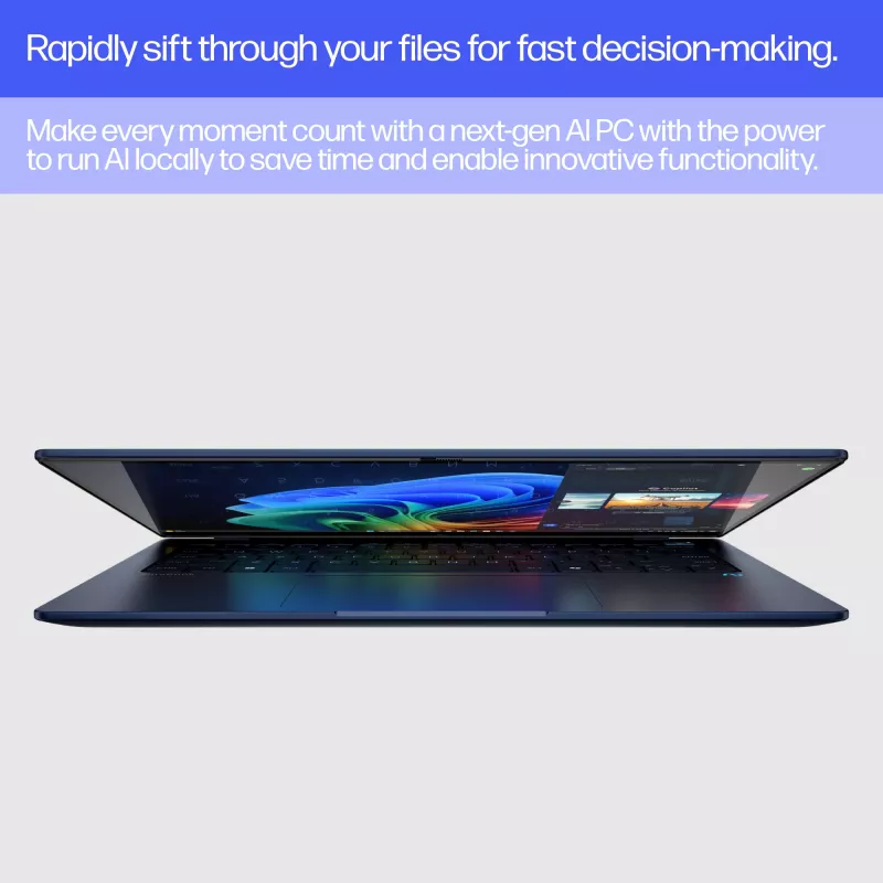 HP EliteBook Ultra G1q AI PC Copilot+ PC Snapdragon X1E-78-100 Laptop 35,6 cm (14 cali) Ekran dotykowy 2.2K 16 GB LPDDR5x-SDRAM 1 TB SSD Wi-Fi 6E (802.11ax) Windows 11 Pro Niebieski