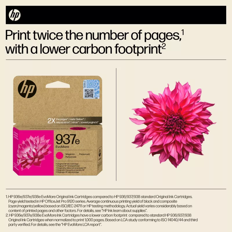 HP 937e EvoMore magenta Oryginalny Wkład Atramentowy
