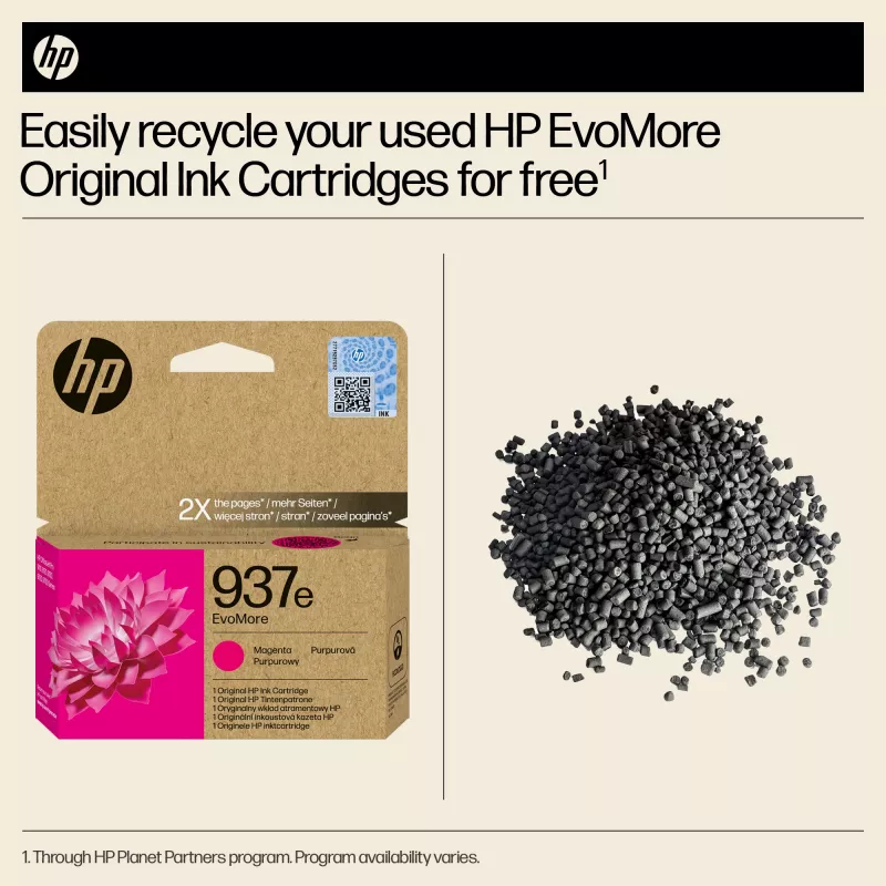 HP 937e EvoMore magenta Oryginalny Wkład Atramentowy