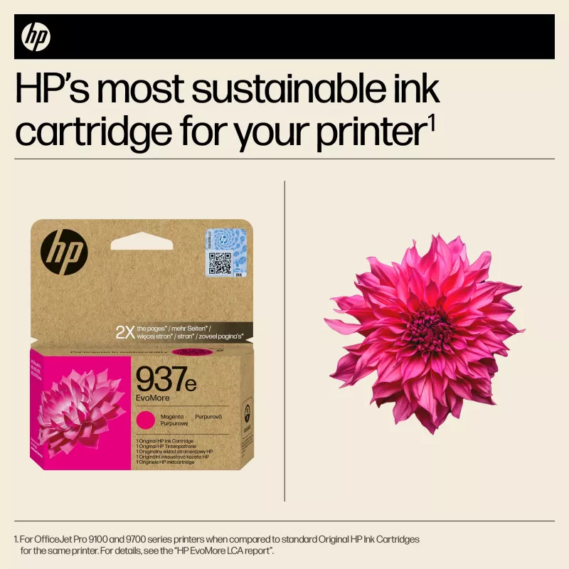 HP 937e EvoMore magenta Oryginalny Wkład Atramentowy