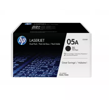 HP 05A 2-pak Czarny Oryginalny Toner LaserJet, 4600 stron, Czarny, 2 szt.