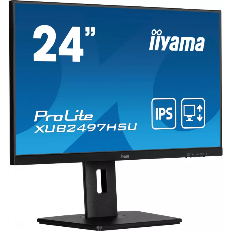 Monitor komputerowy iiyama XUB2497HSU-B2 60,5 cm (23,8 cala) 1920 x 1080 pikseli Full HD LED Czarny