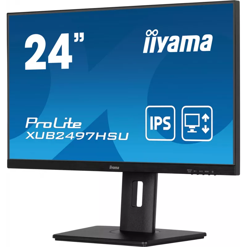 Monitor komputerowy iiyama XUB2497HSU-B2 60,5 cm (23,8 cala) 1920 x 1080 pikseli Full HD LED Czarny