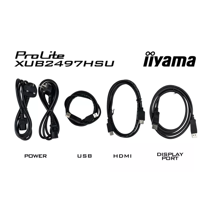 Monitor komputerowy iiyama XUB2497HSU-B2 60,5 cm (23,8 cala) 1920 x 1080 pikseli Full HD LED Czarny