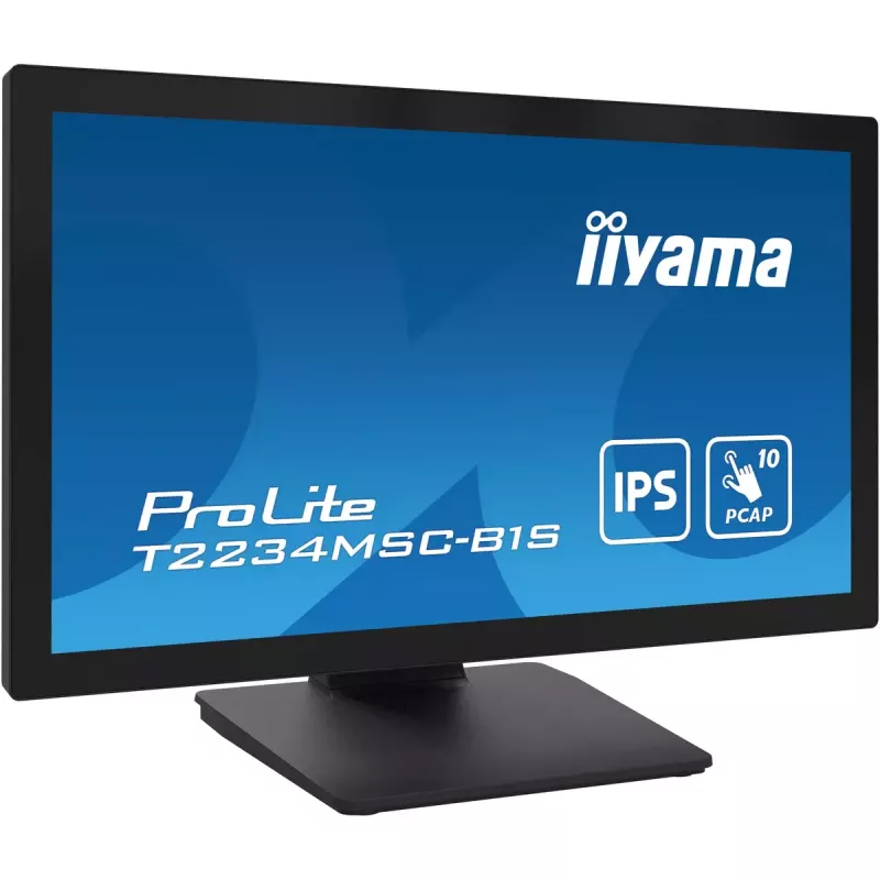 Monitor komputerowy iiyama ProLite T2234MSC-B1S 54,6 cm (21,5 cala) 1920 x 1080 pikseli Full HD Dotykowy Czarny