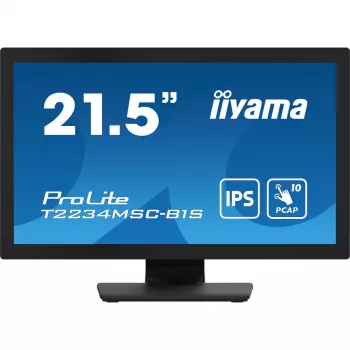 Monitor komputerowy iiyama ProLite T2234MSC-B1S 54,6 cm (21,5 cala) 1920 x 1080 pikseli Full HD Dotykowy Czarny