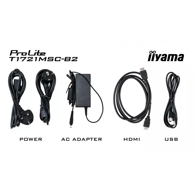 Monitor komputerowy iiyama ProLite T1721MSC-B2 43,2 cm (17 cali) 1280 x 1024 pikseli SXGA LED Dotykowy Na biurko Czarny