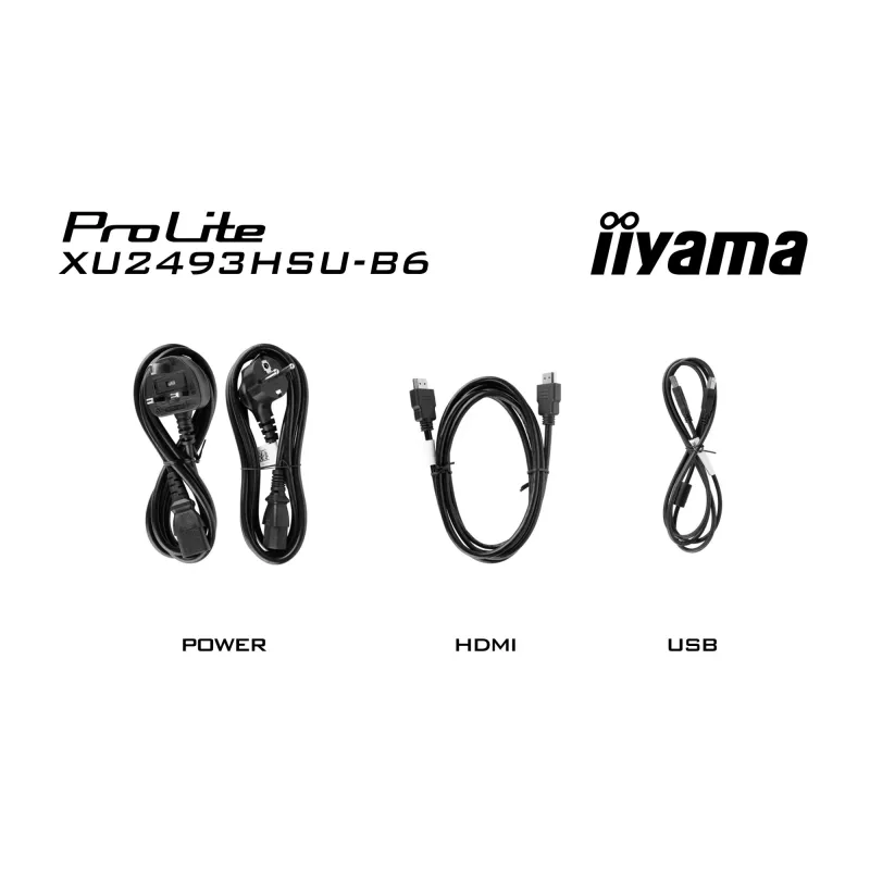 Monitor komputerowy iiyama ProLite XU2493HSU-B7 60,5 cm (23,8 cala) 1920 x 1080 pikseli Full HD LED Czarny